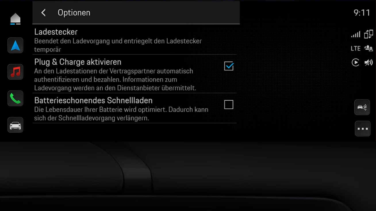 Plug &amp; Charge-Aktivierung im PCM